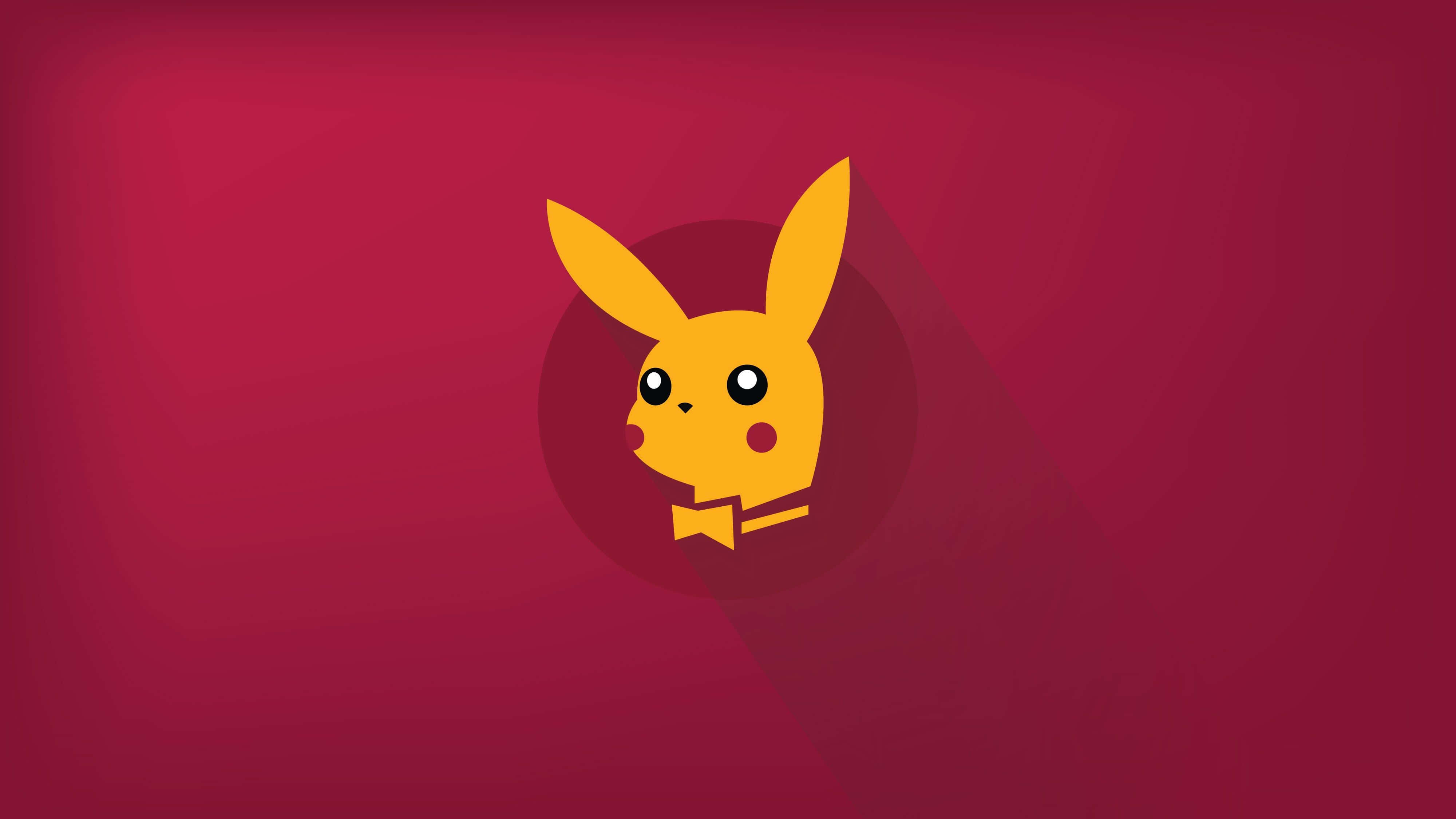 Pokemon Minimalistinen Pikachu Playboy-estetiikka Taustakuvat