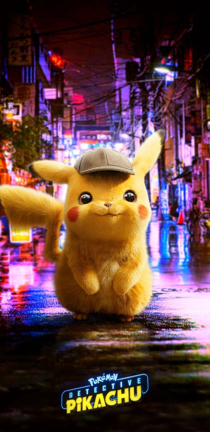 Pokemon-puhelin Hymyilevä etsivä Pikachu Taustakuvat