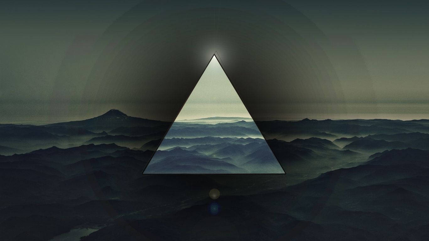 Polyscape-taiteen maisema vuorenhuipulla Taustakuvat