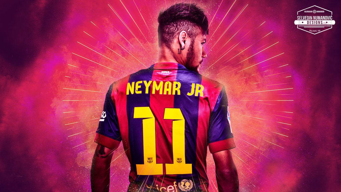 Pop-taiteellinen Neymar JR -taideteos -taustakuva.