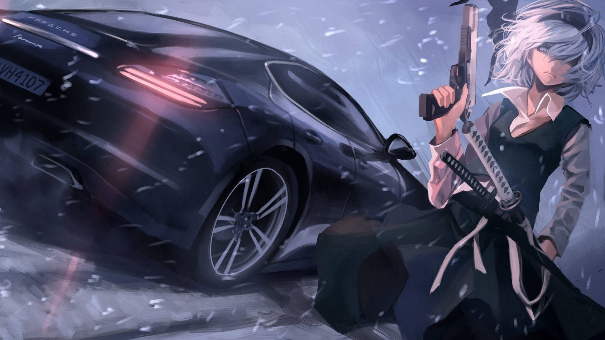 Porsche Panamera Anime Auto Taustakuvat