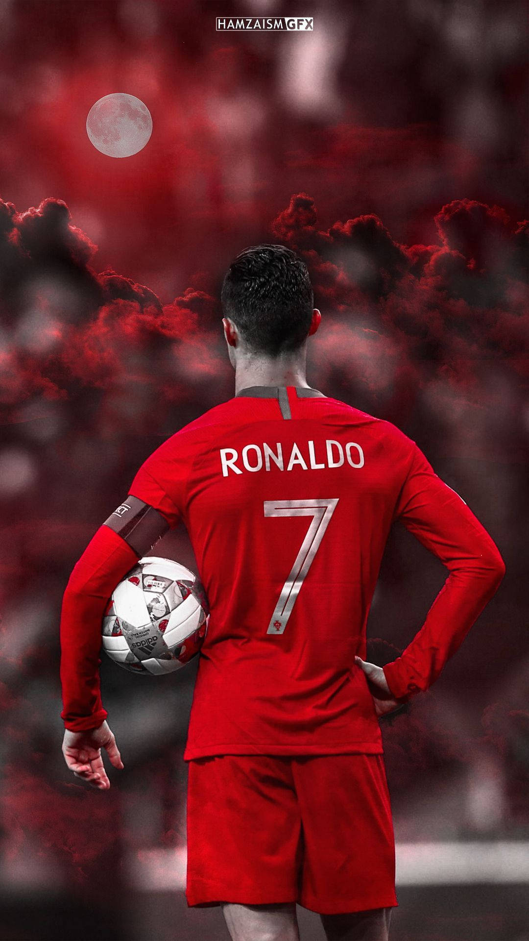 Portugalilainen Cristiano Ronaldo Cool Red Aesthetic Taustakuvat