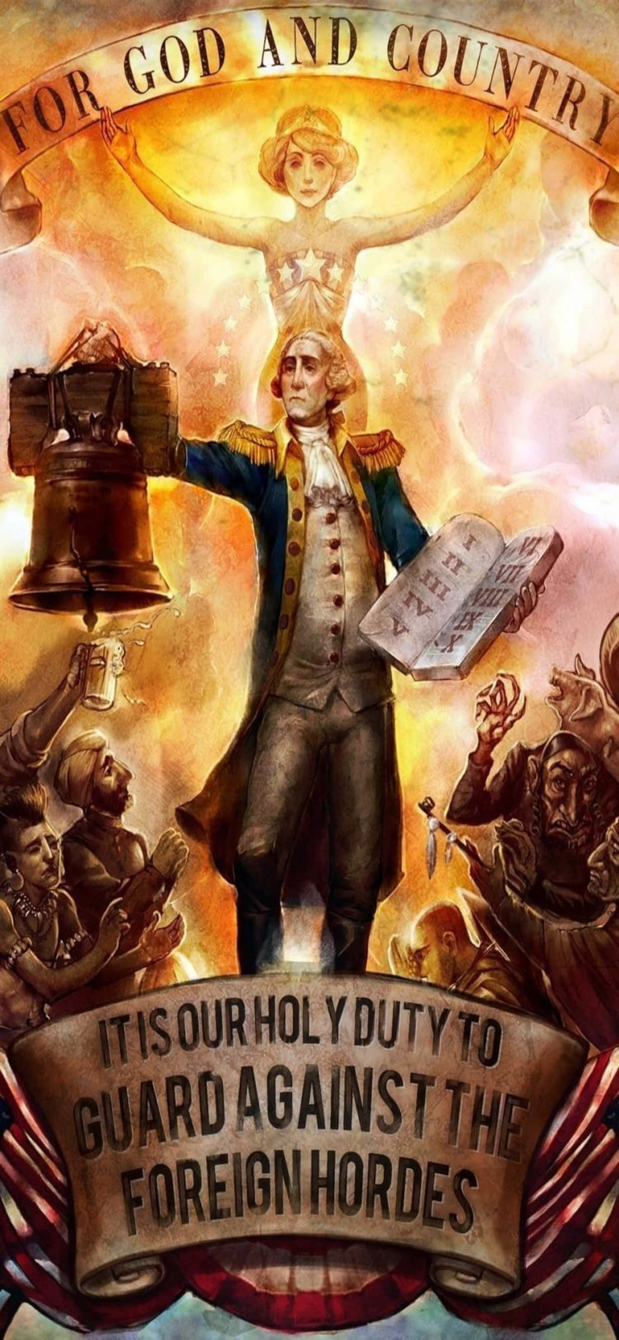 Juliste-design iPhone Xs Max Bioshock Infinite -tausta Taustakuvat