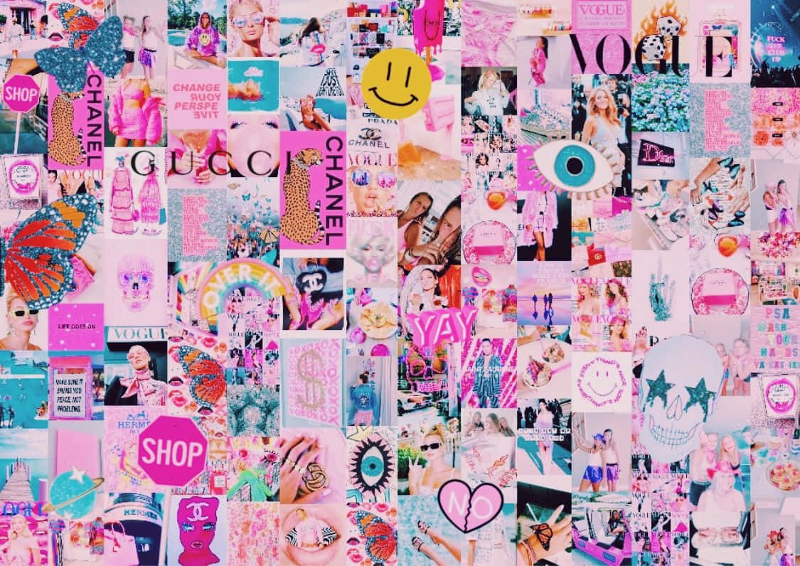 Preppy Intense Collage Työpöytä Taustakuvat
