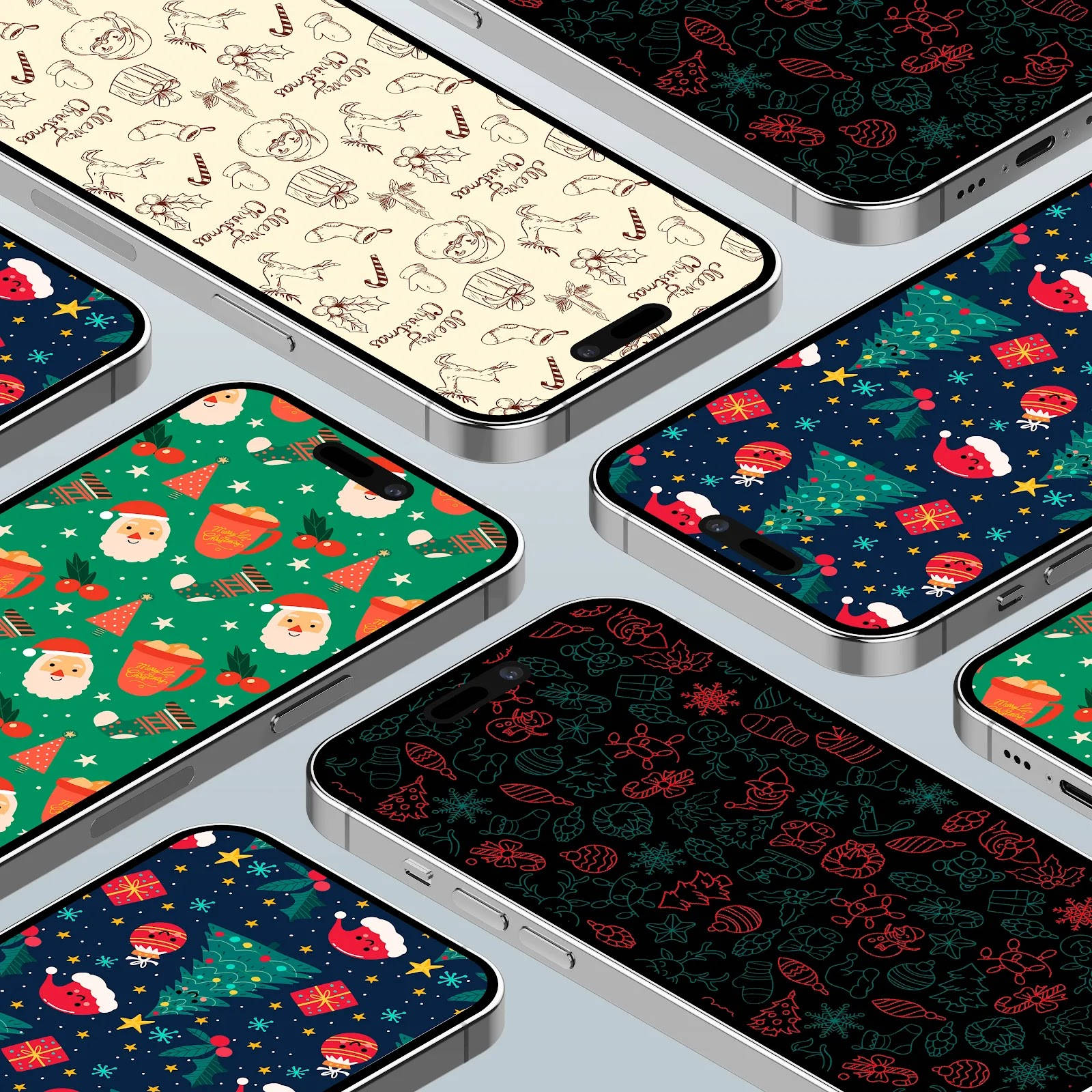 Preppy Joulu iPhonen Näyttö Taustakuvat