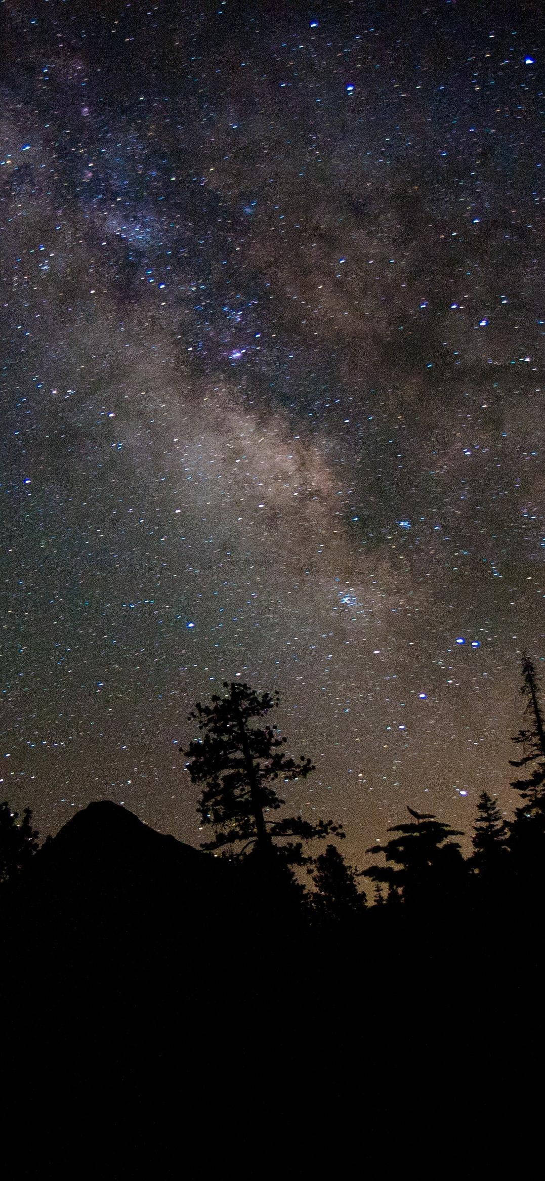 Pretty Galaxy Mountain Forest Taustakuvat