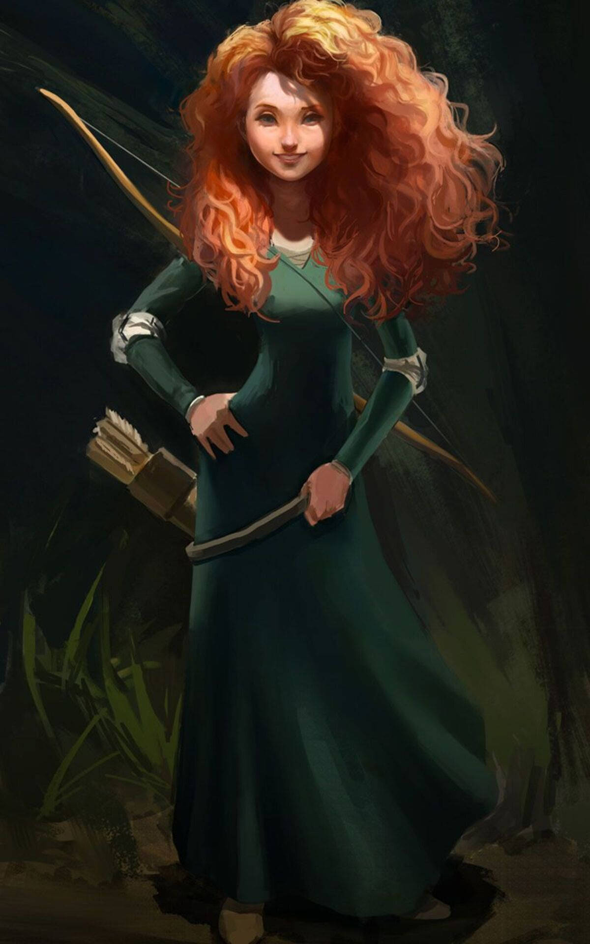 Prinsessa Merida-fanitaide Puhelin Taustakuvat