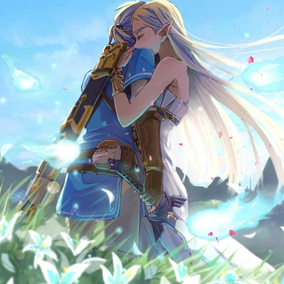 Prinsessa Zelda ja Link halaamassa Botw Taustakuvat