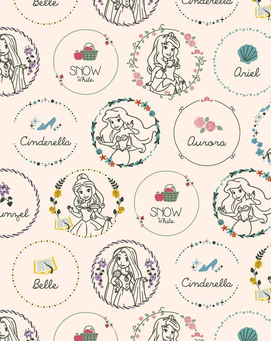 Prinsessojen piirros Disney-kuvio Taustakuvat