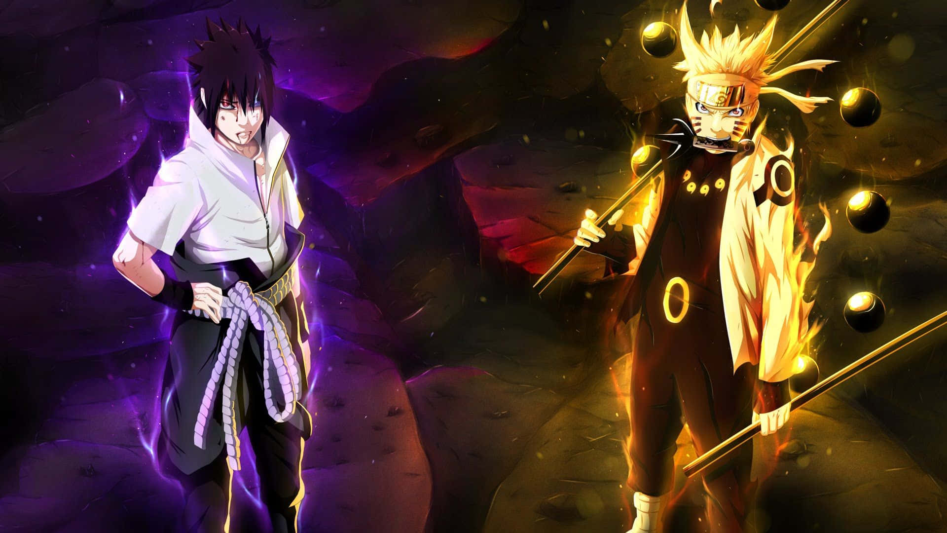 PS4 Naruto Sasuke Uchiha ja Naruto Uzumaki Taustakuvat