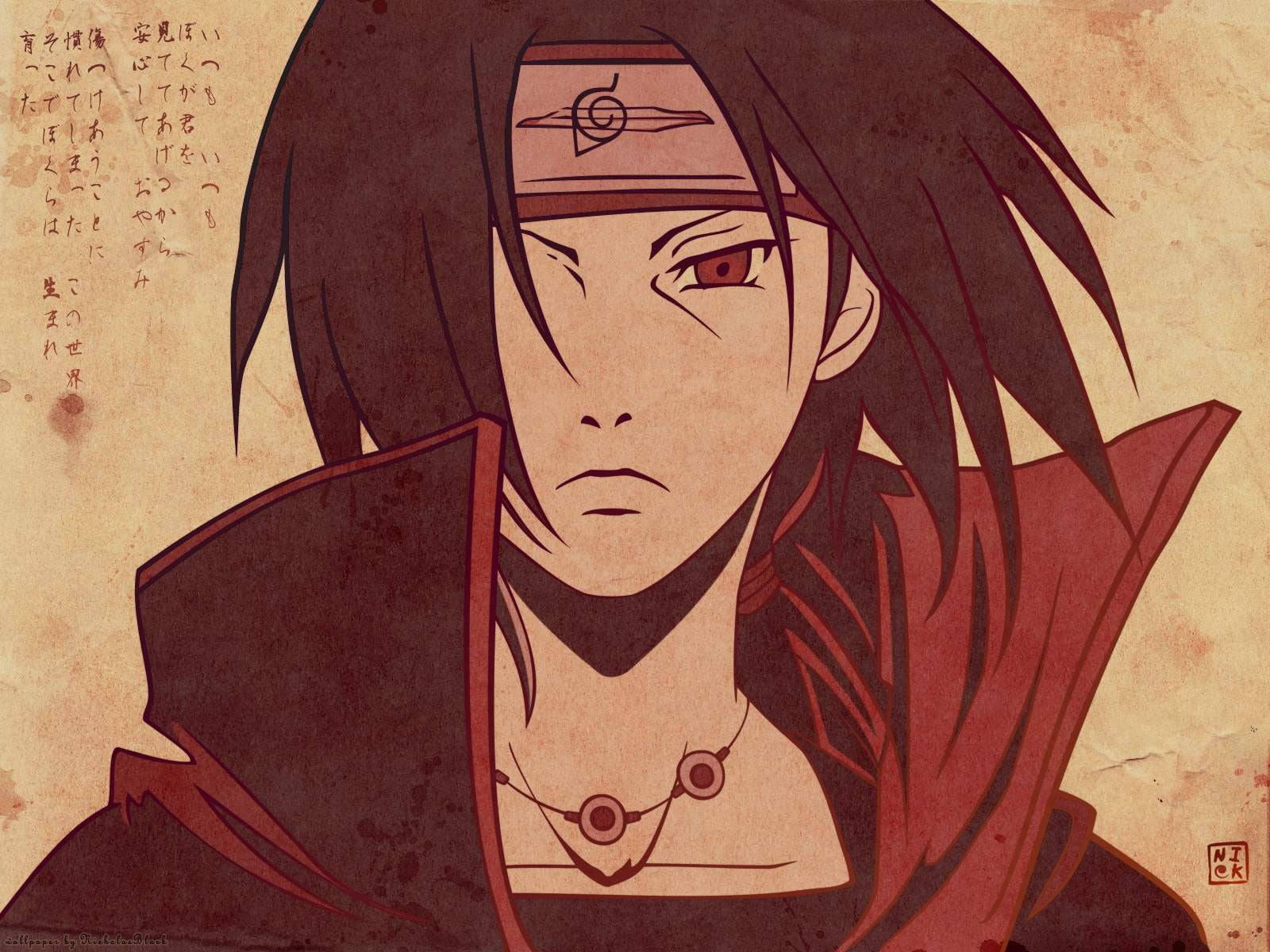 Punainen anime Uchiha Itachi Taustakuvat