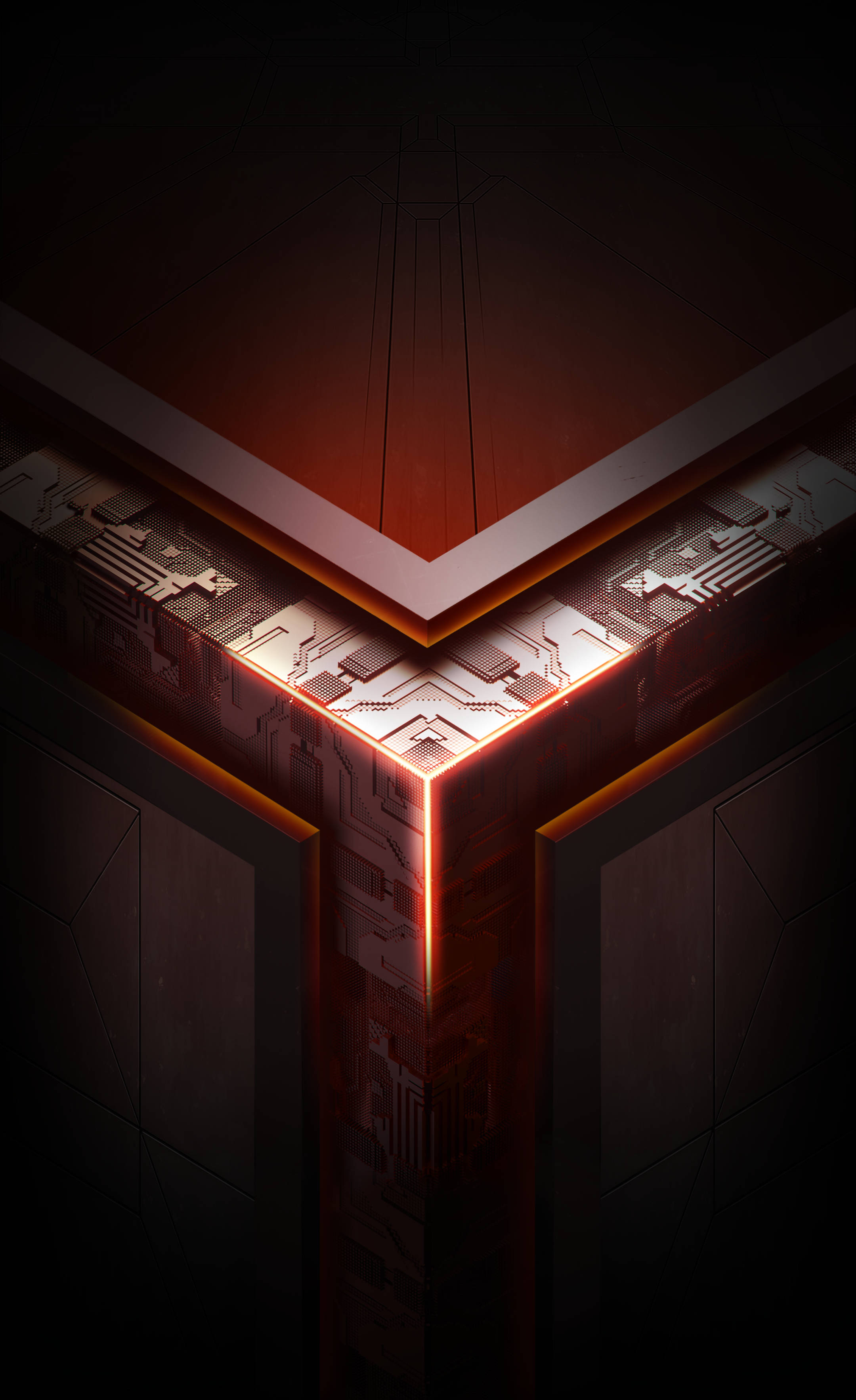 Punainen Asus ROG -puhelimen logo Taustakuvat