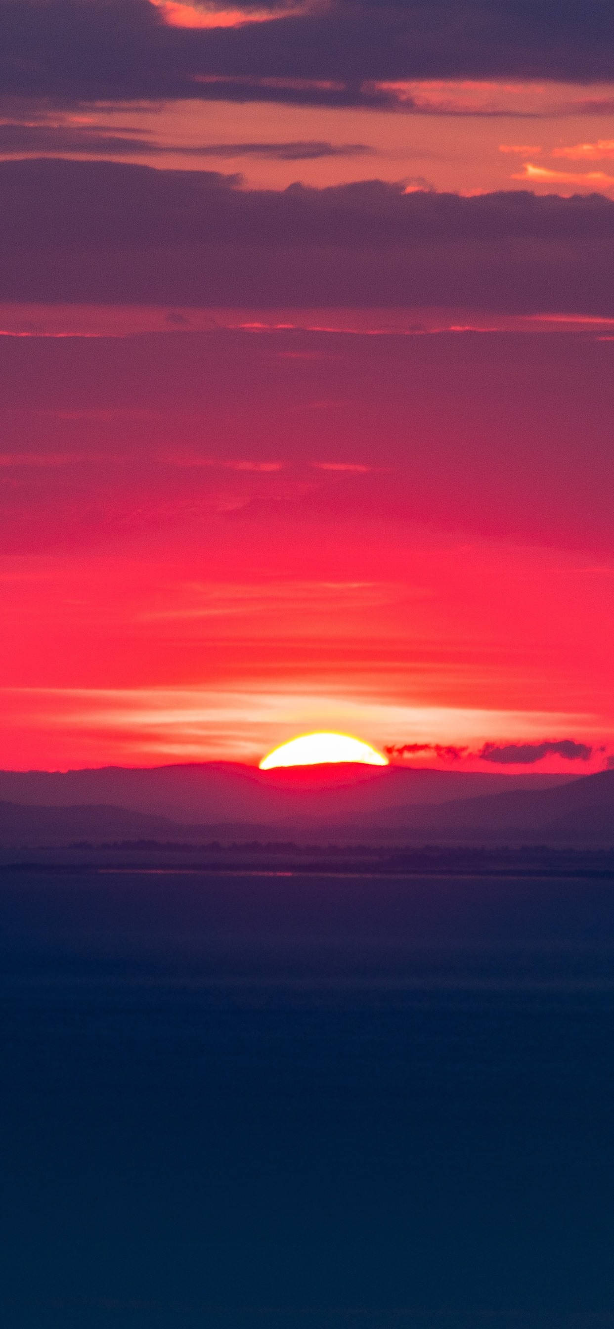 Punainen Auringonlaskun Taivas Taustakuvat
