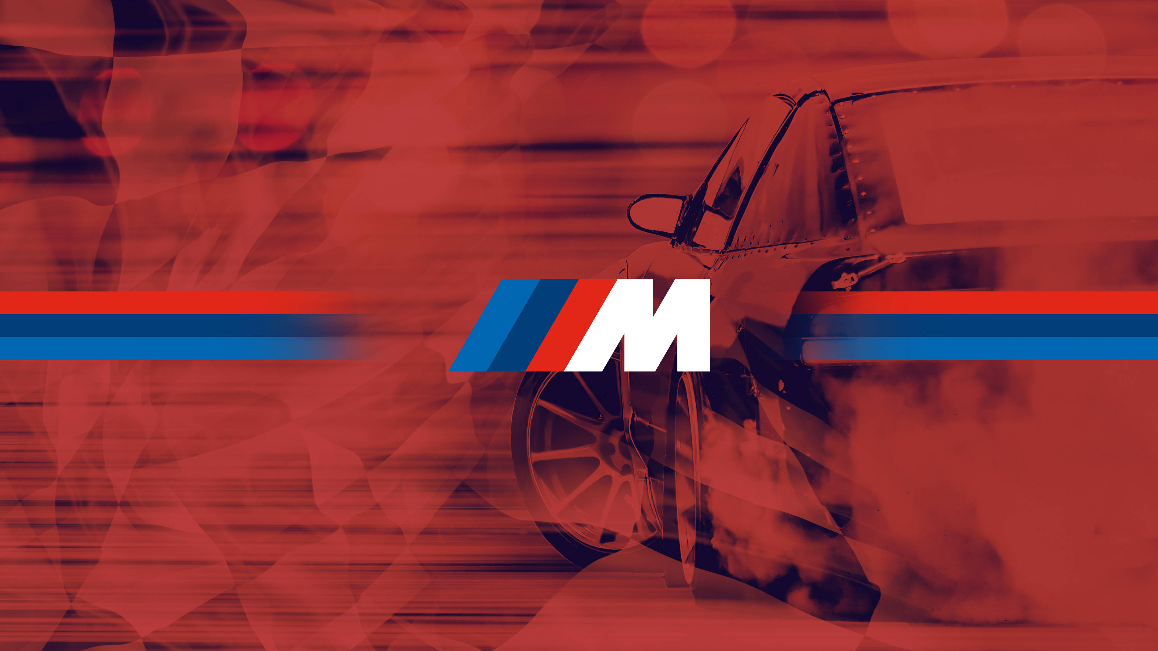 Punainen auto savuinen BMW M -logo Taustakuvat
