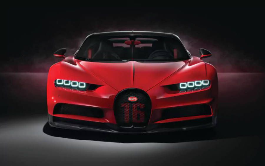 Punainen Bugatti Chiron 4K Taustakuvat
