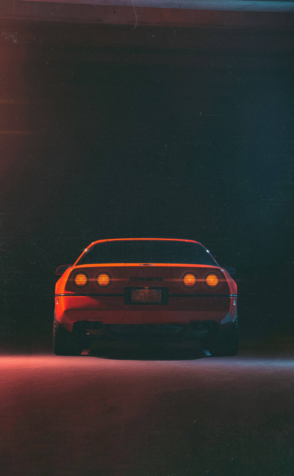 Punainen C4 Corvette -muotokuva Taustakuvat