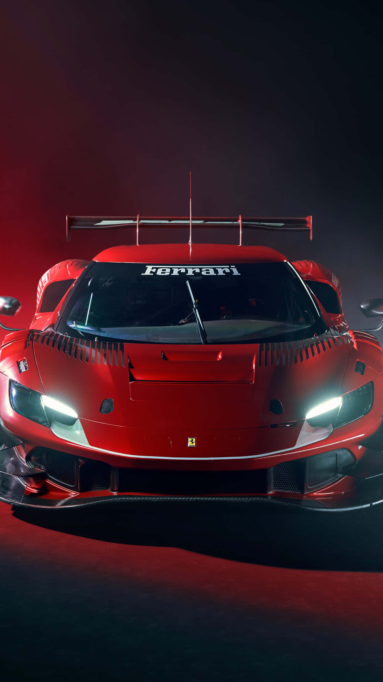 Punainen Ferrari urheiluauto iPhone X Taustakuvat