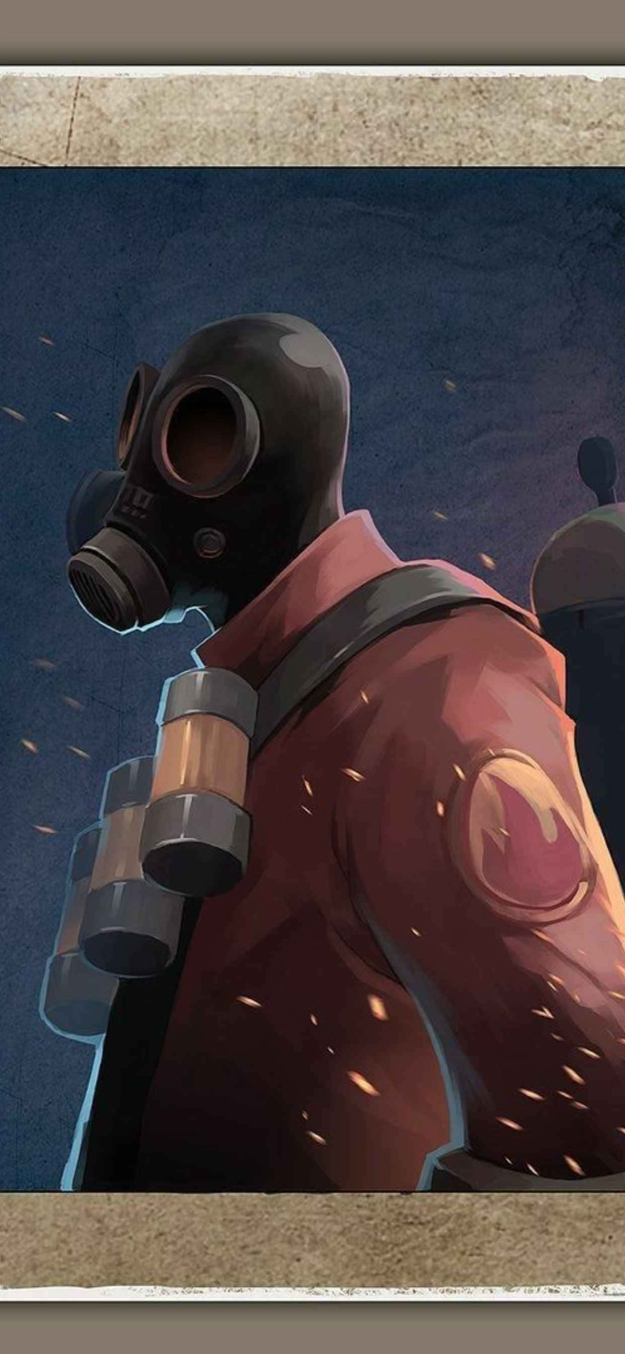 Punainen Pyro -hahmo iPhone Xs Max Team Fortress 2 -taustakuva Taustakuvat