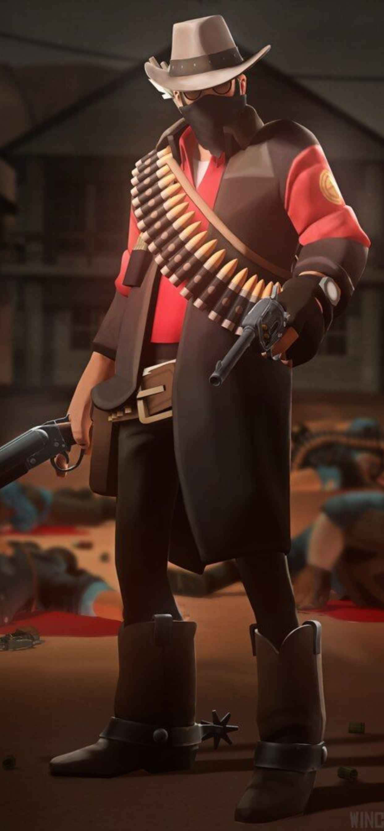 Punainen Sniper iPhone Xs Max Team Fortress 2 Taustakuva Taustakuvat