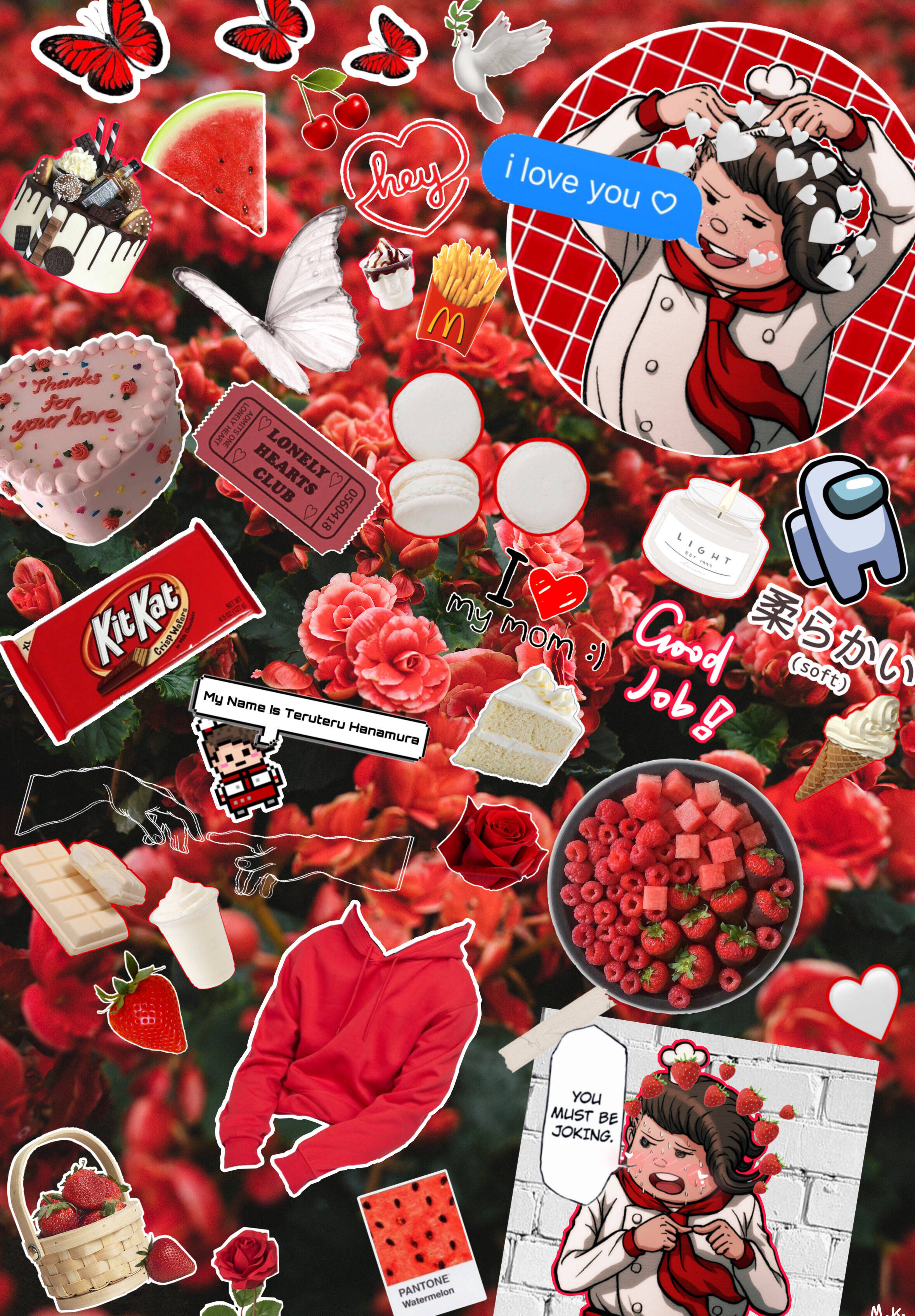 Punaiset Kukat Kitkat Picsart Taustakuvat