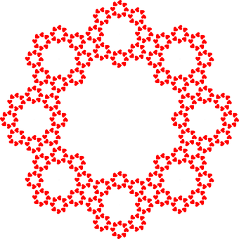 Punaisia sydämiä ympyräkuviossa Taustakuvat