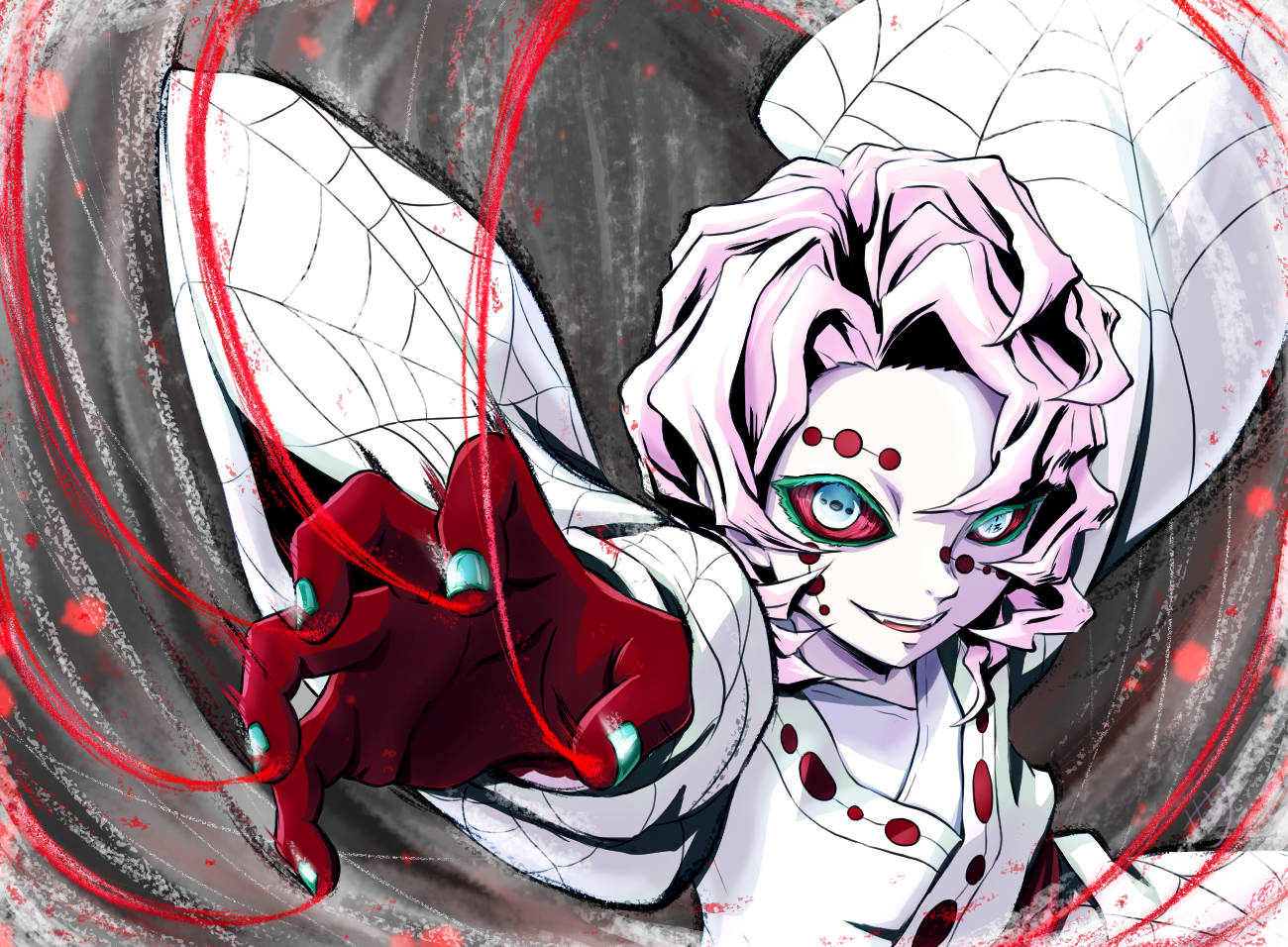 Punakätinen Rui Demon Slayer Taustakuvat