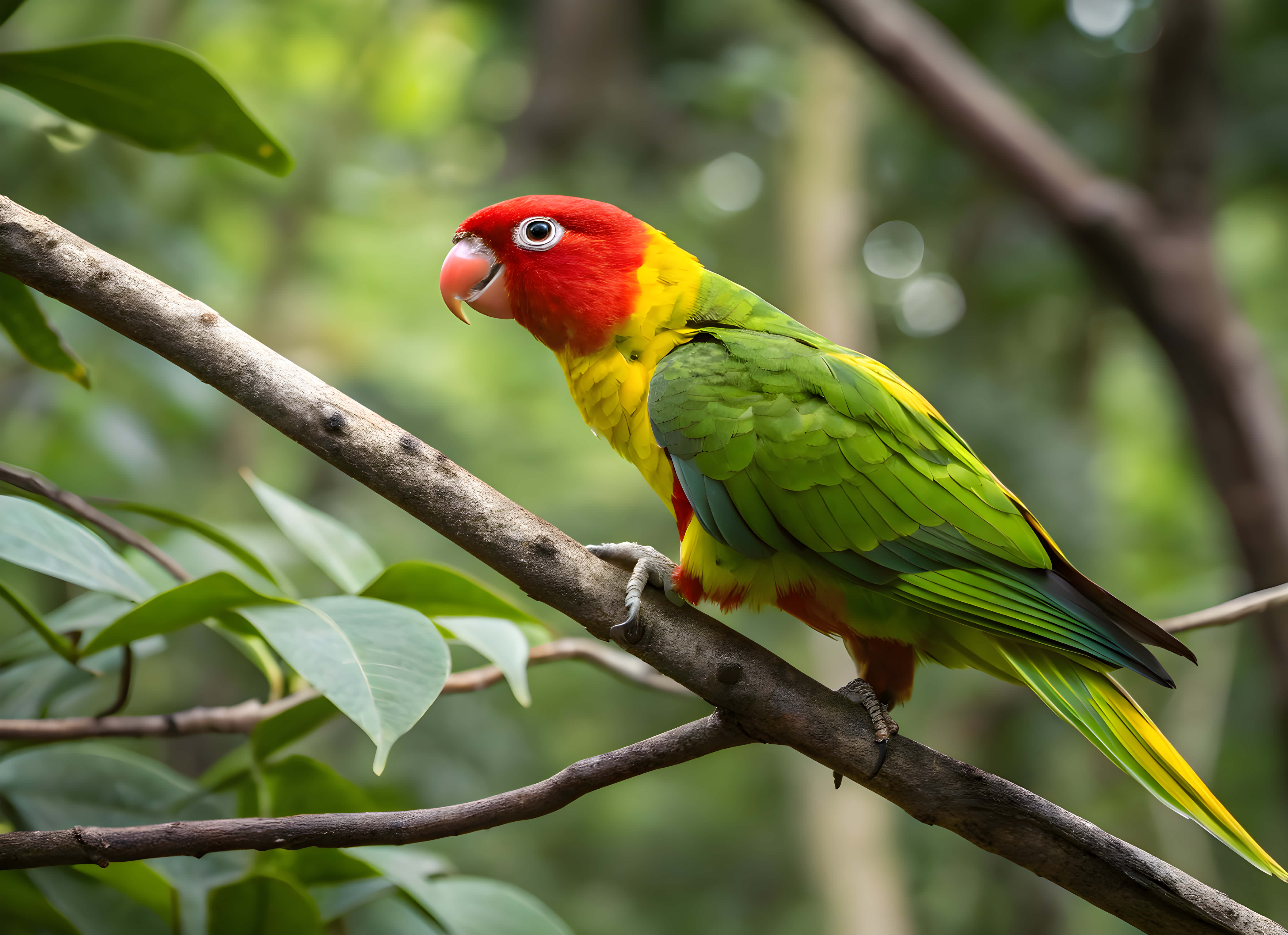 Punavihreä papukaija Taustakuvat