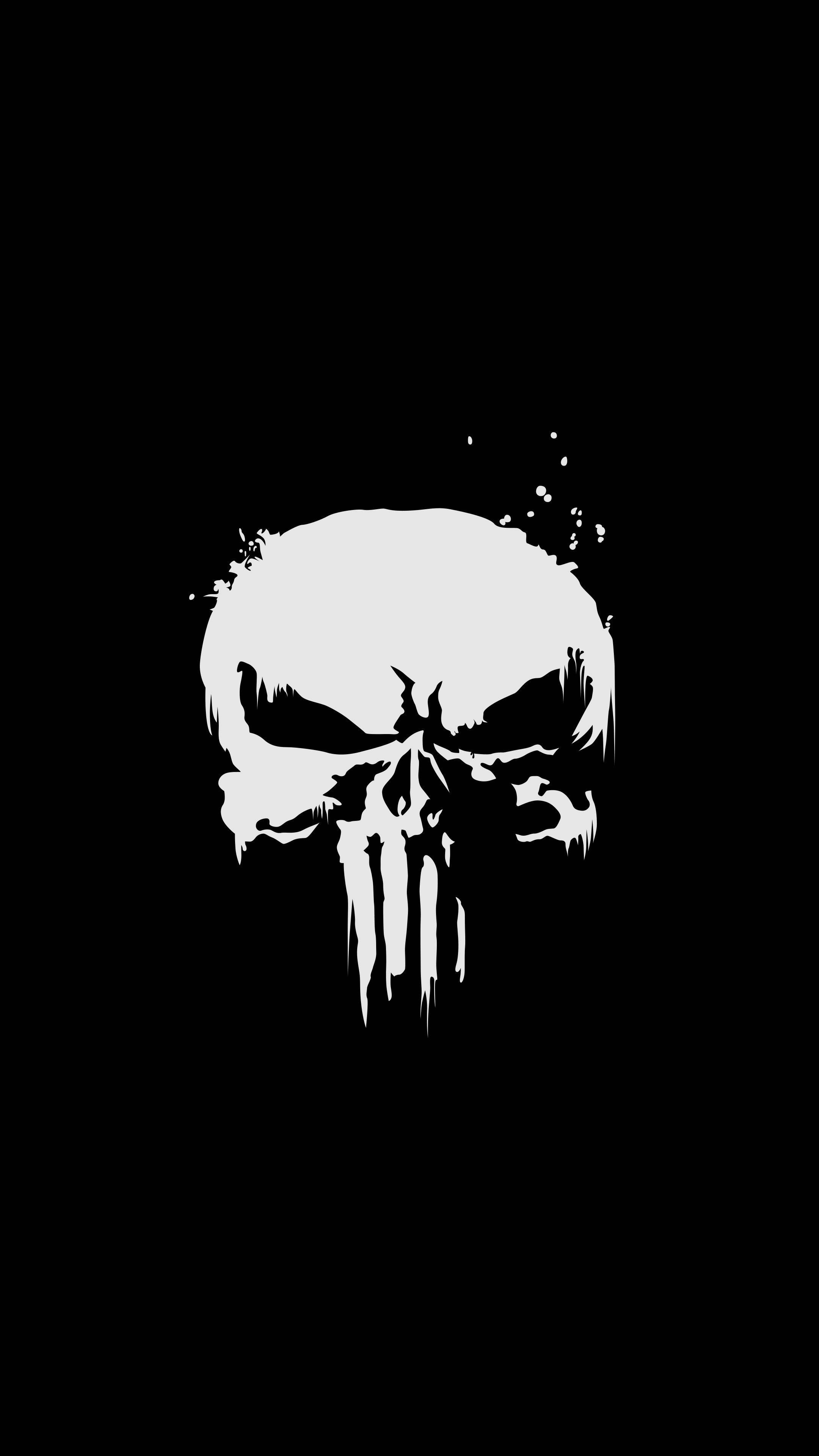 Punisher 4K Ultra HD Tumma Puhelin Taustakuvat