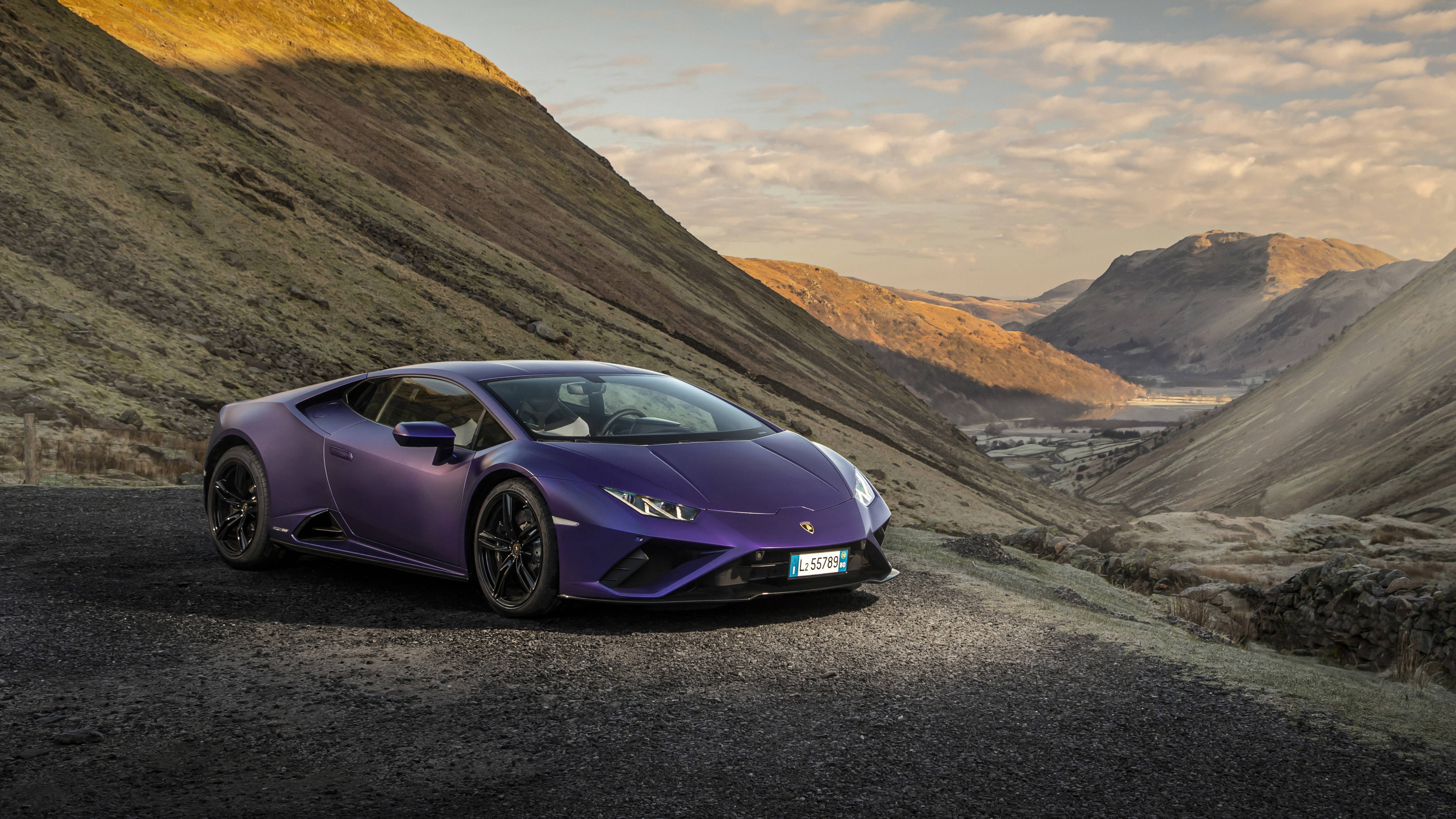 Purple Lamborghini Huracan 4K - Kannettavan auto Taustakuvat