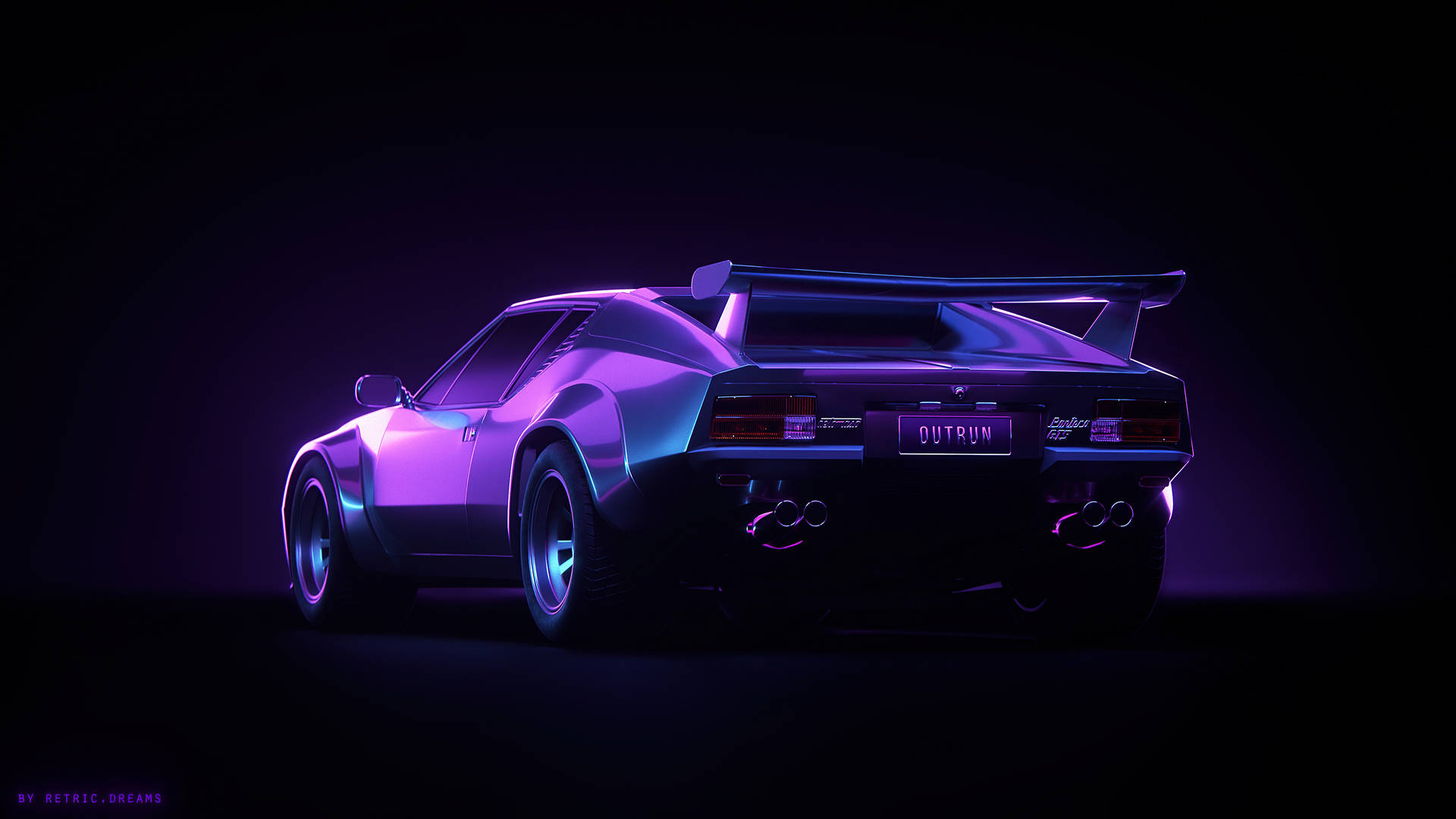 Purple Pontiac Aesthetic 4K Auto — Hienot autot GIF Taustakuvat