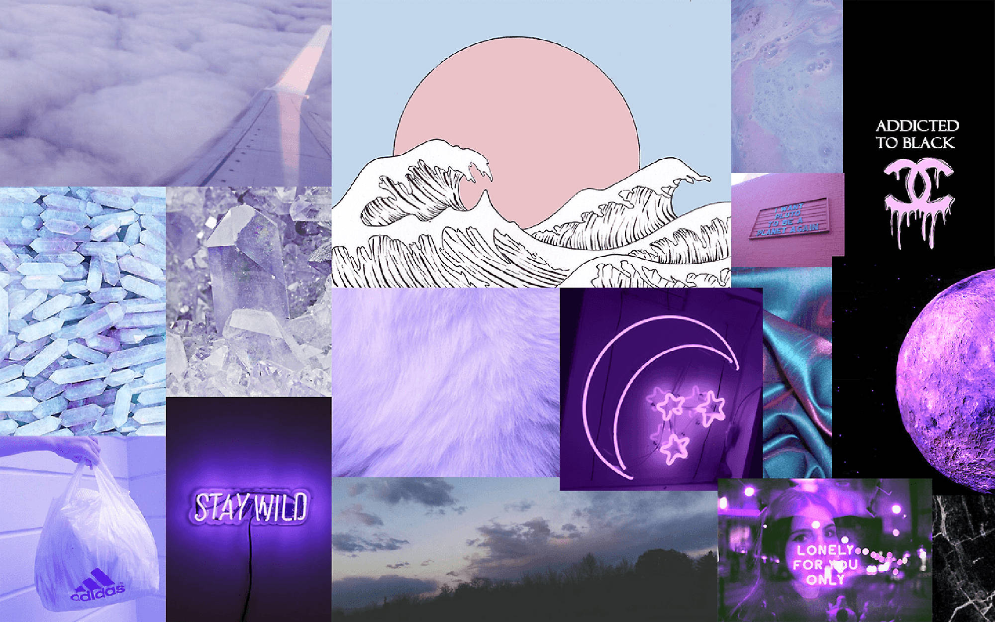 Purppura indie-estetiikka Taustakuvat
