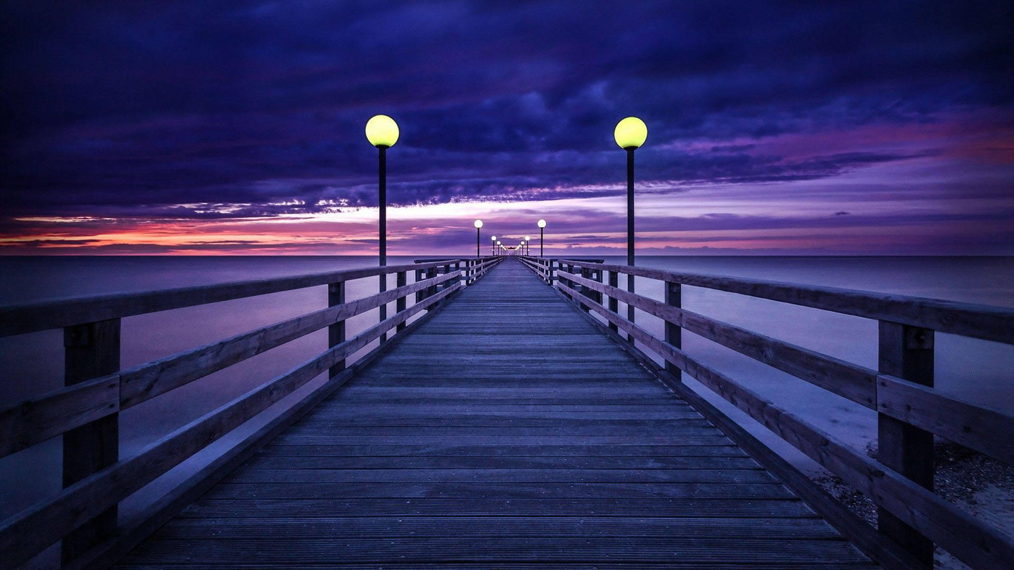 Purppuran esteettinen Los Angelesin auringonlasku Taustakuvat