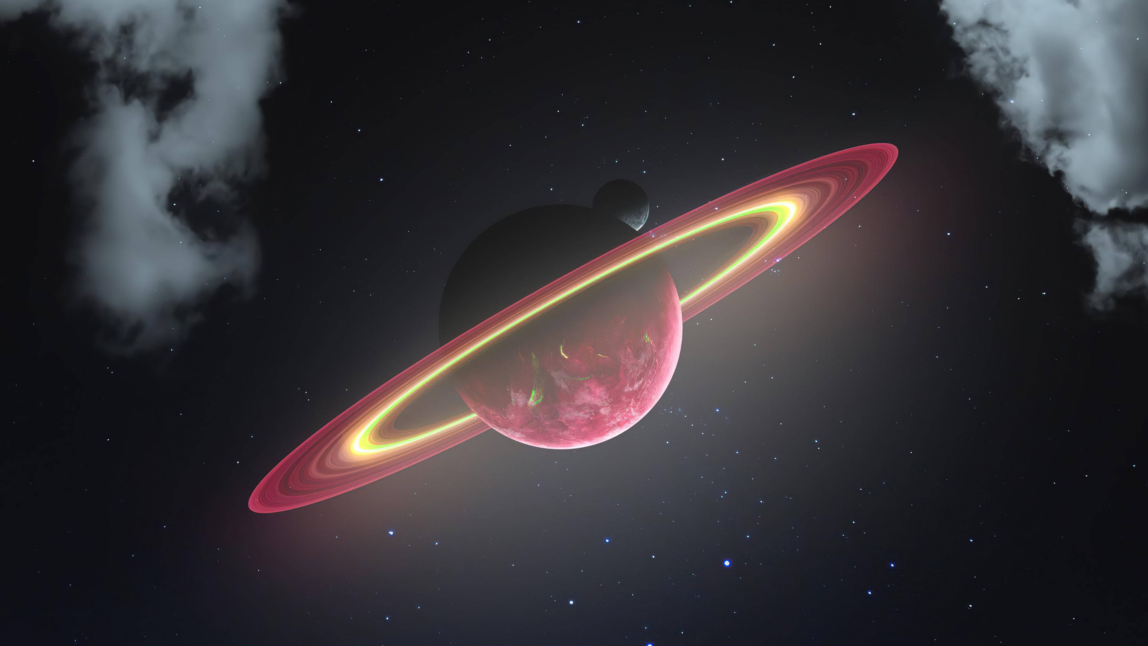 Purppuranpunainen Saturnus 4K Taustakuvat