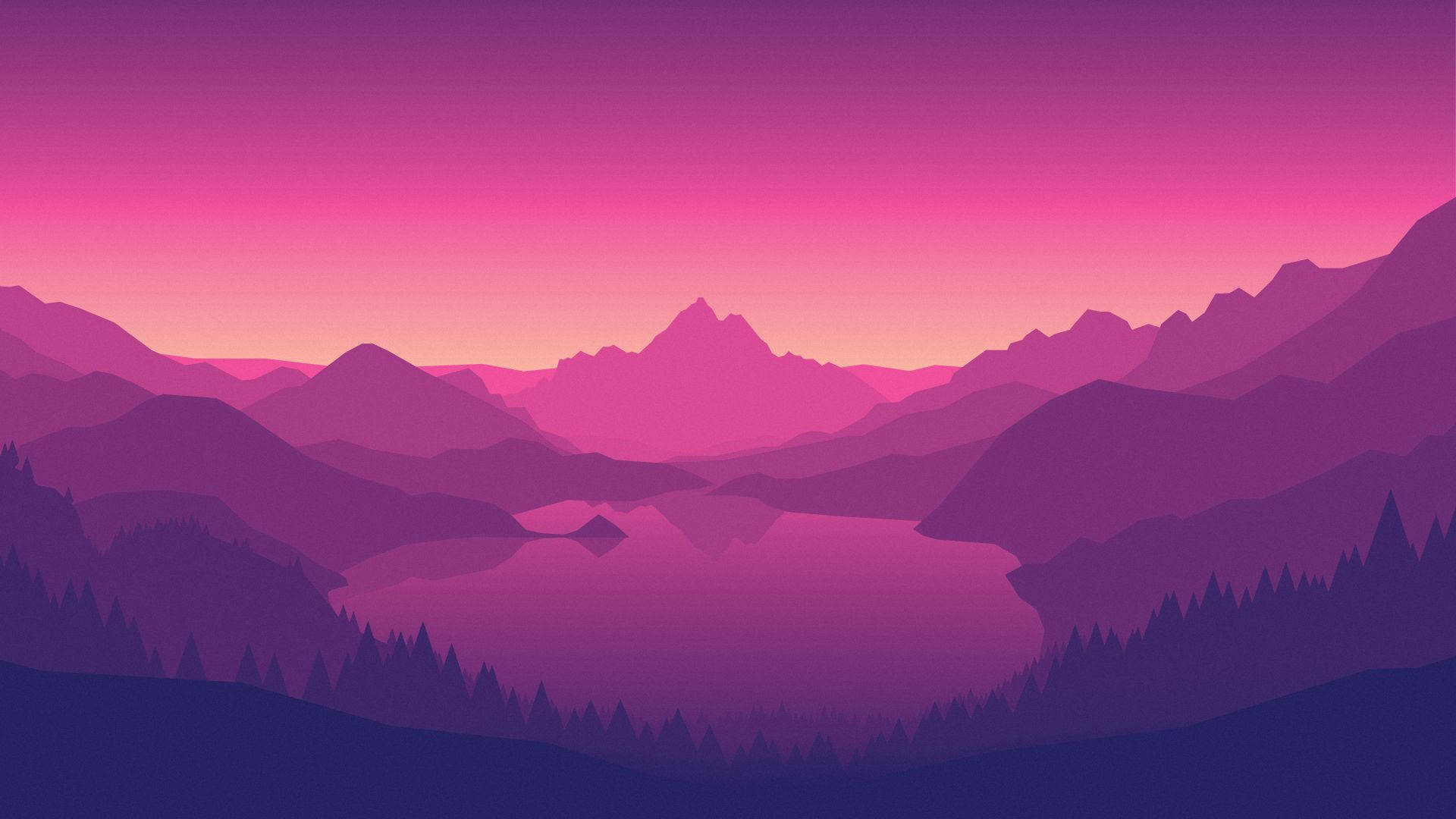 Purppuranpunainen vuoristo ja taivas Taustakuvat