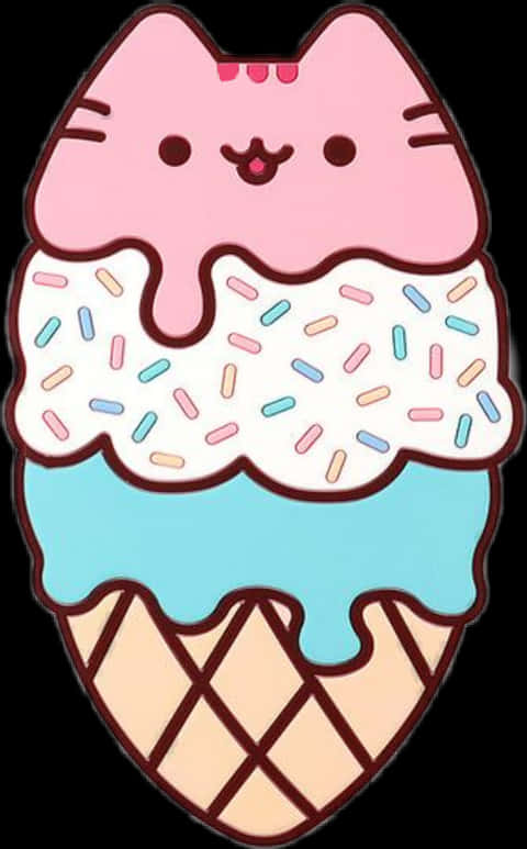 Pusheen-jäätelötötterö Taustakuvat