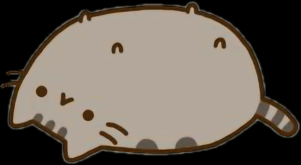 Pusheen-kissa makuuasennossa Taustakuvat