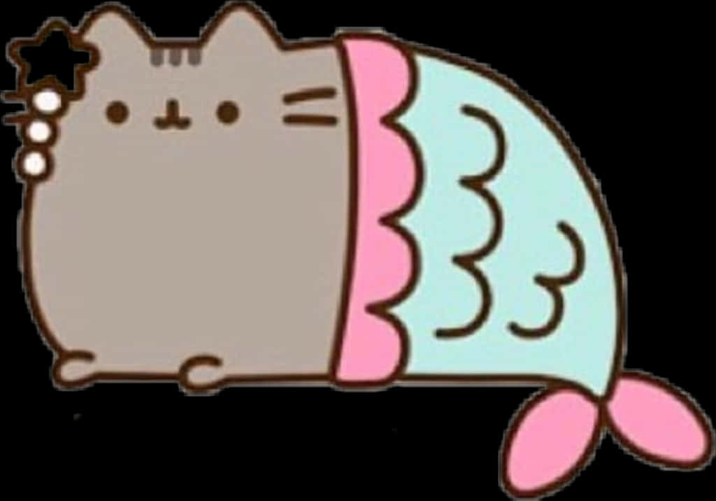 Pusheen Merenneito Sarjakuva Taustakuvat
