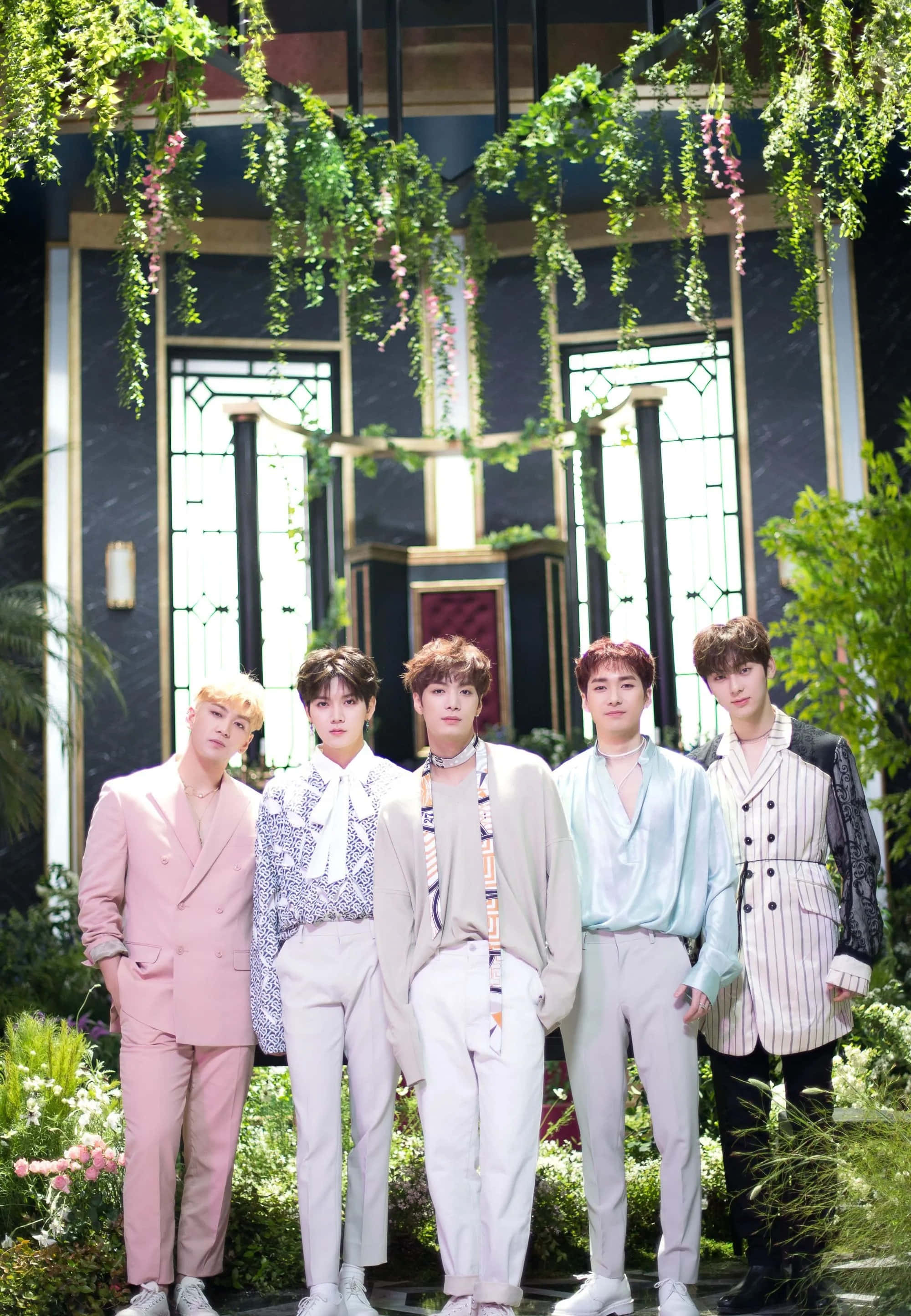 Puutarha Nuest Kpop-poikabändi Taustakuvat