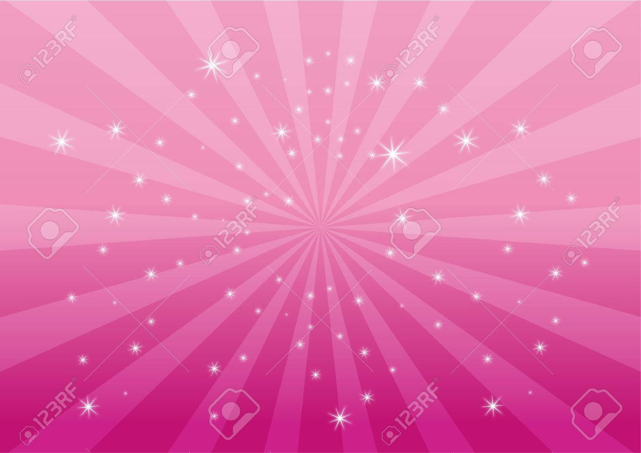 Pyörivä kawaii pinkki tausta tähdillä Taustakuvat