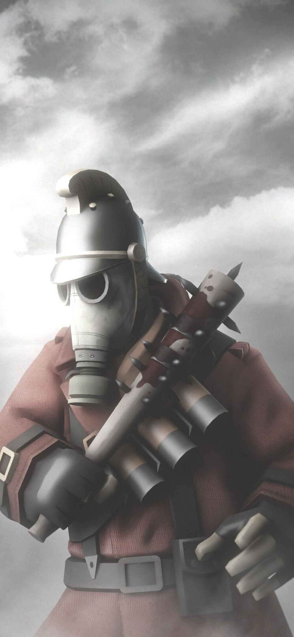 Pyro harmaasävy iPhone Xs Max Team Fortress 2 -tausta Taustakuvat