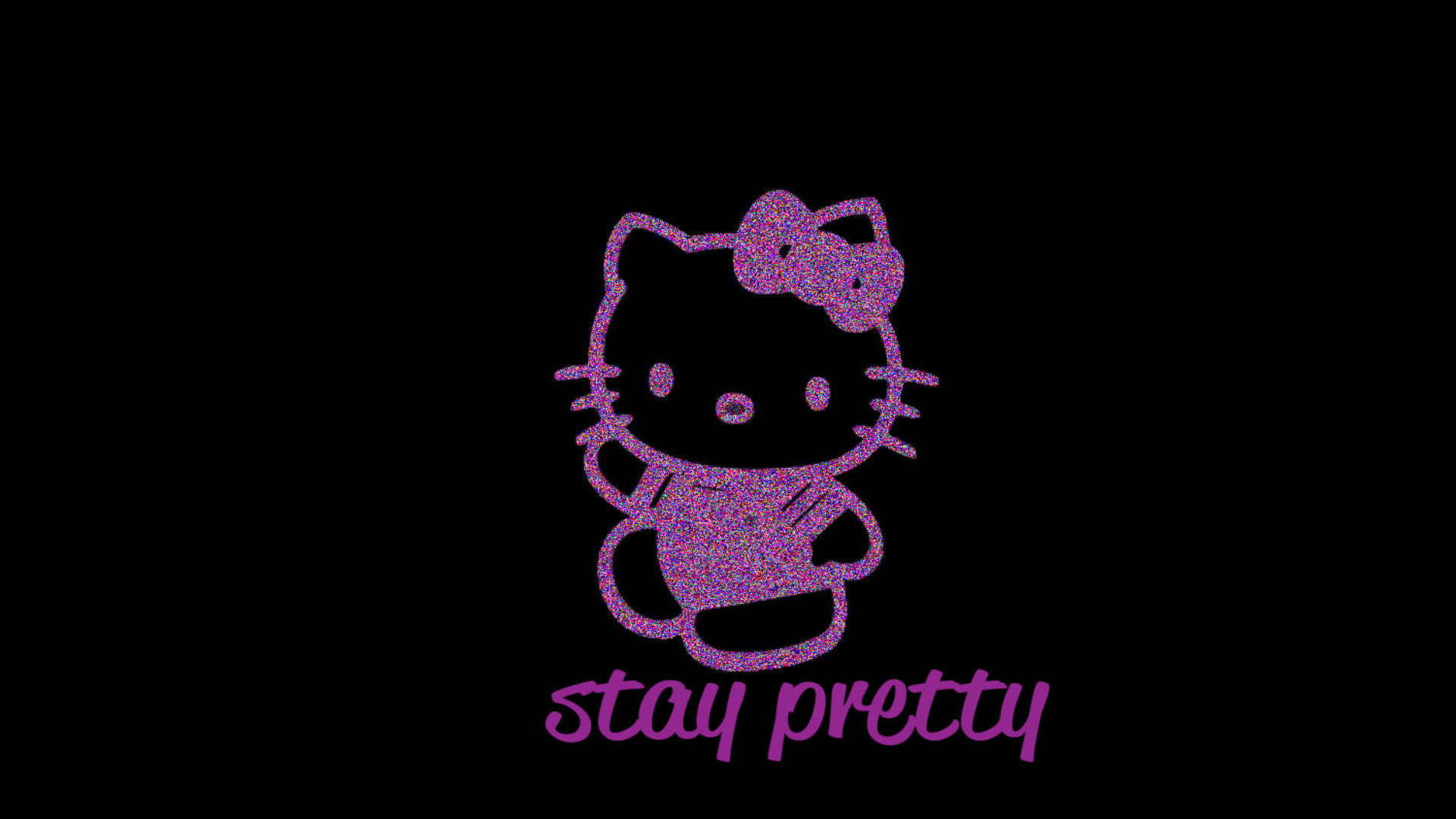 Pysy Kauniina Musta Hello Kitty Taustakuvat