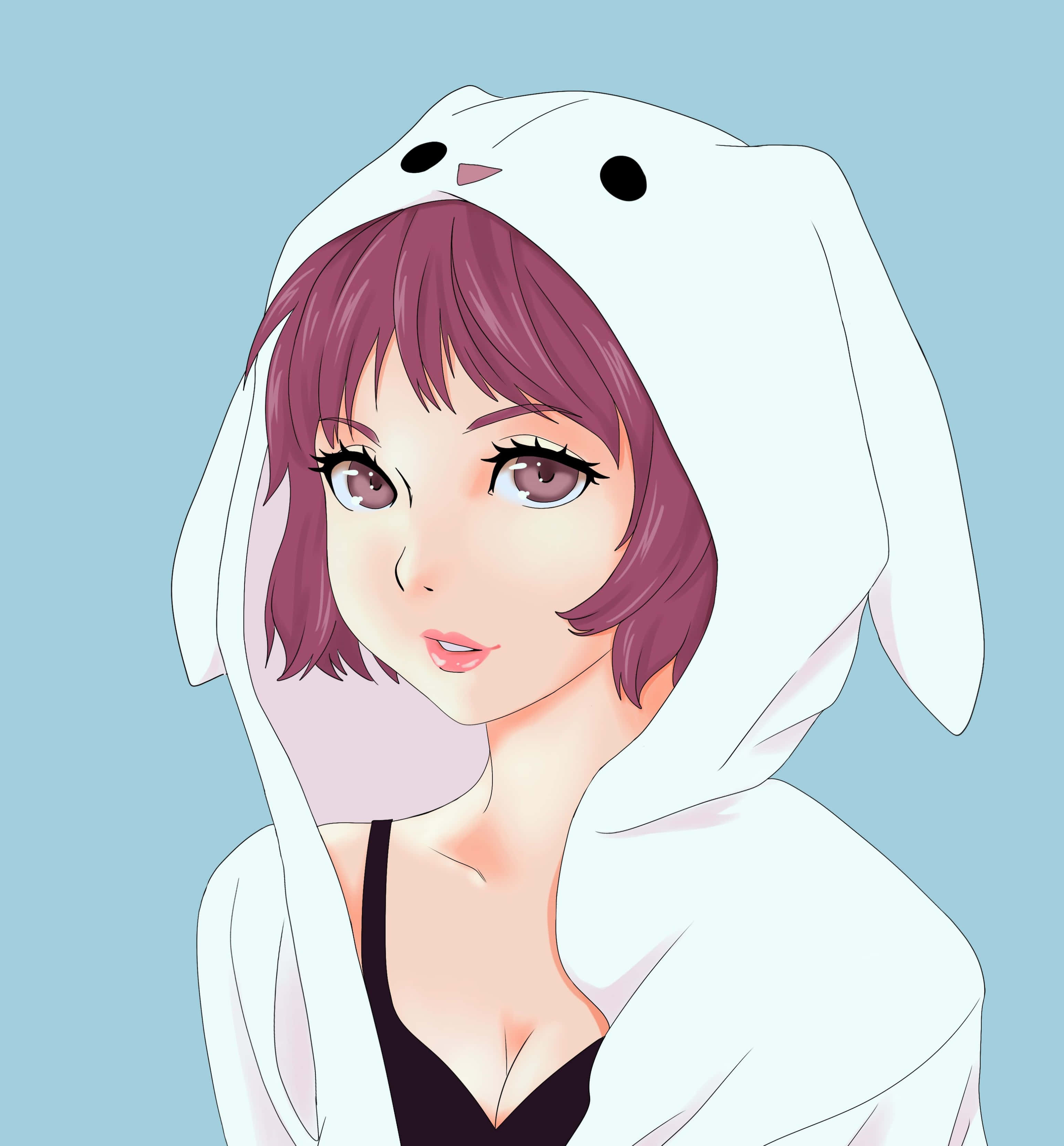 Pysy lämpimänä tänä talvena tässä tyylikkäässä anime-tyttö hupparissa! Taustakuvat