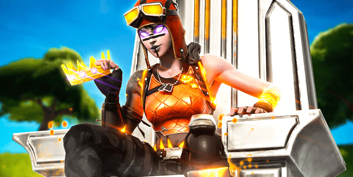 Queen Blaze Fortnite istuu valtaistuimella Taustakuvat