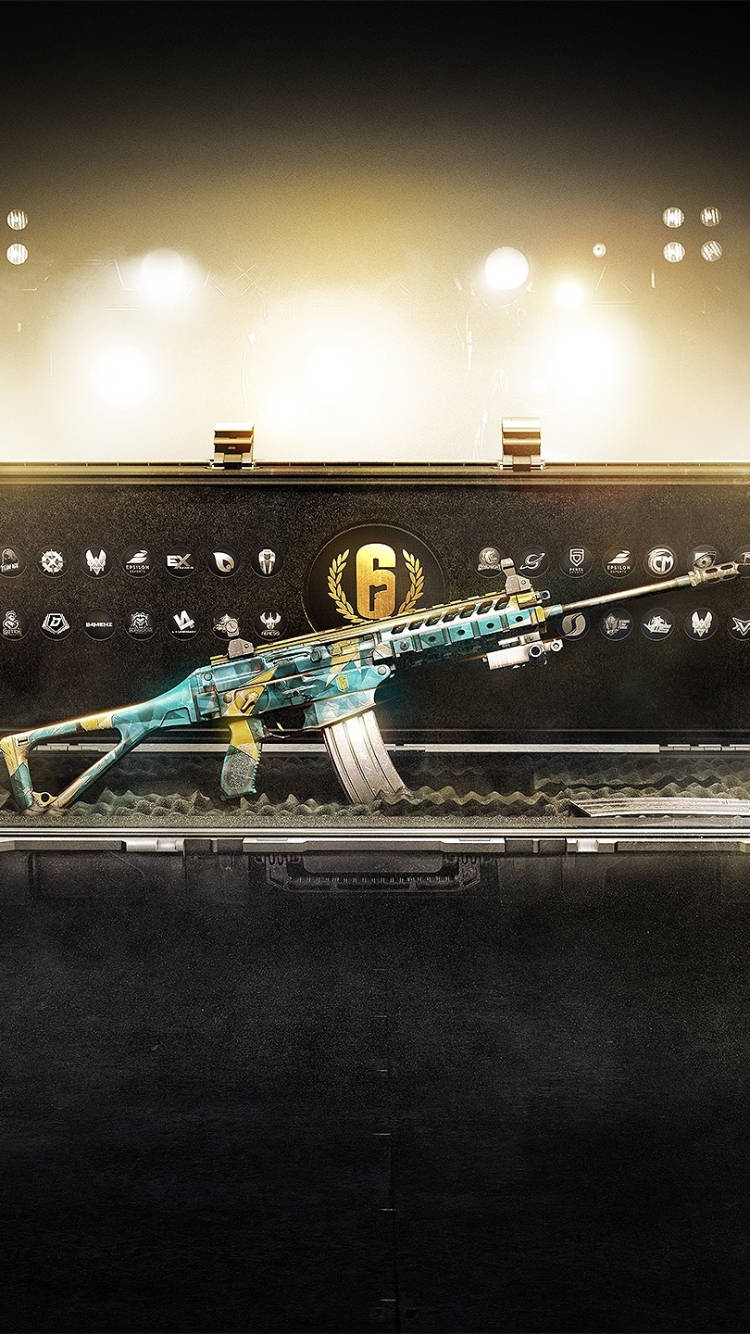 Rainbow Six Siege Sininen Nebula-ase iPhone Taustakuvat