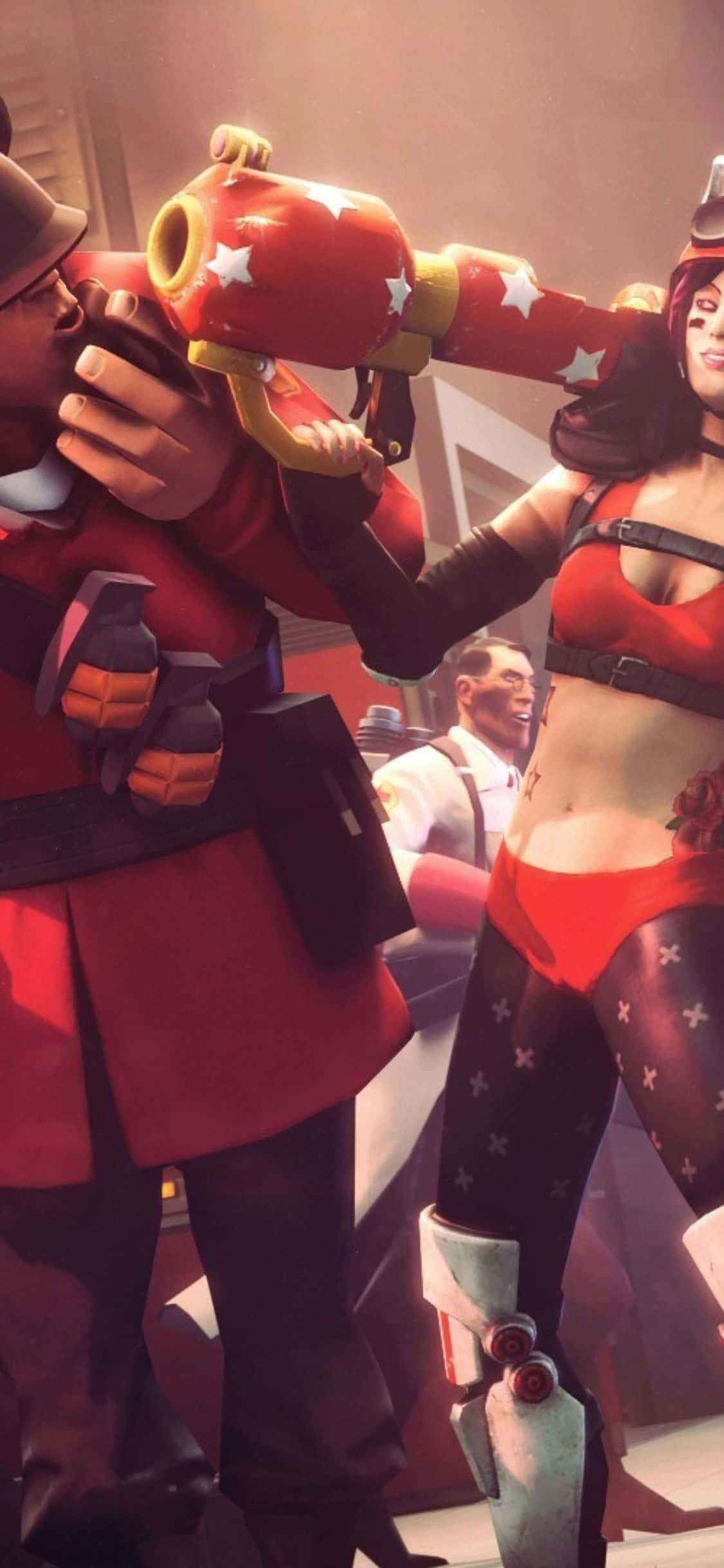 Räjähdä hauskuuteen iPhone XS:n ja Team Fortress 2:n kanssa Taustakuvat