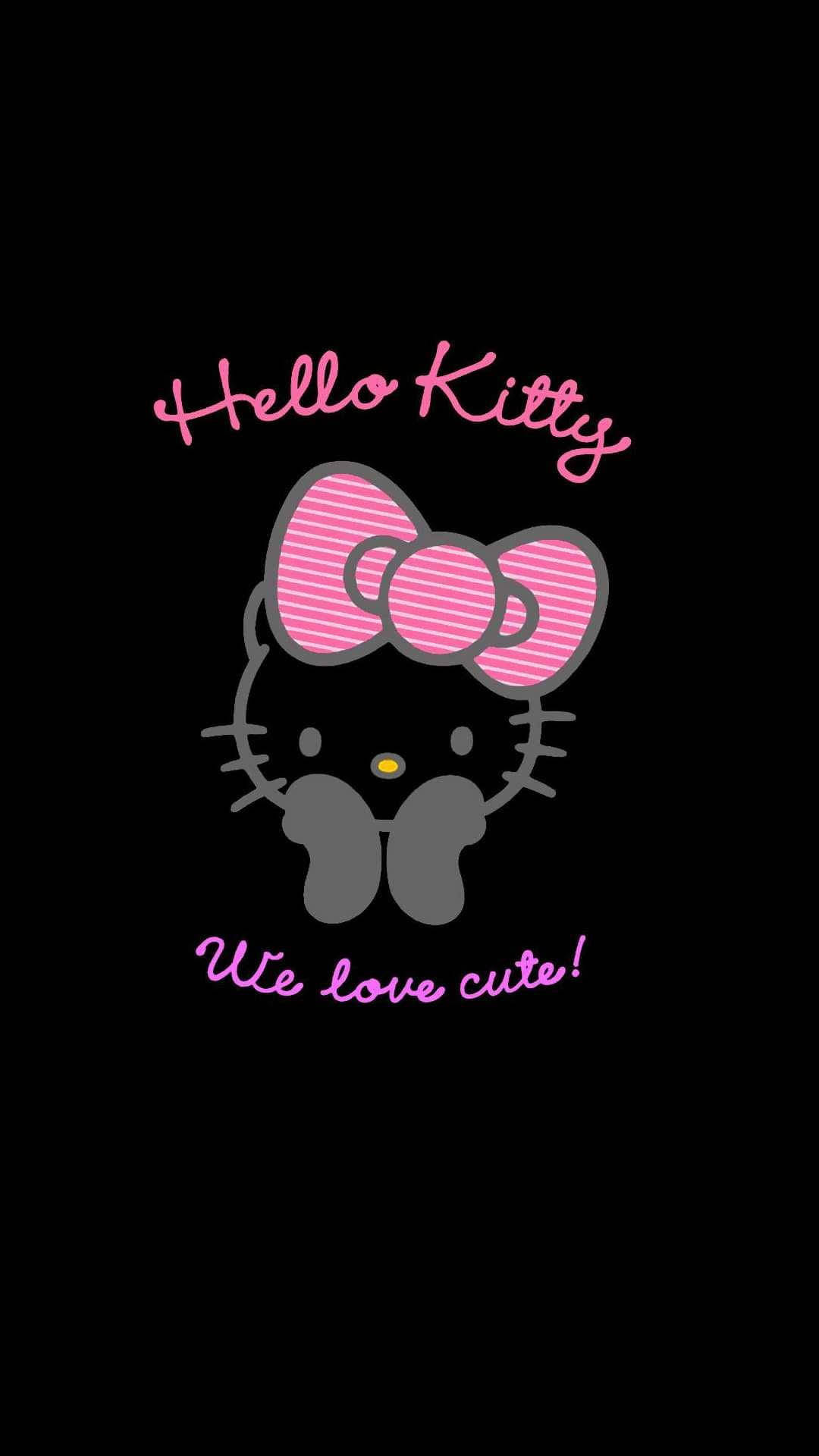 Rakastamme Söpöä Mustaa Hello Kittyä Taustakuvat