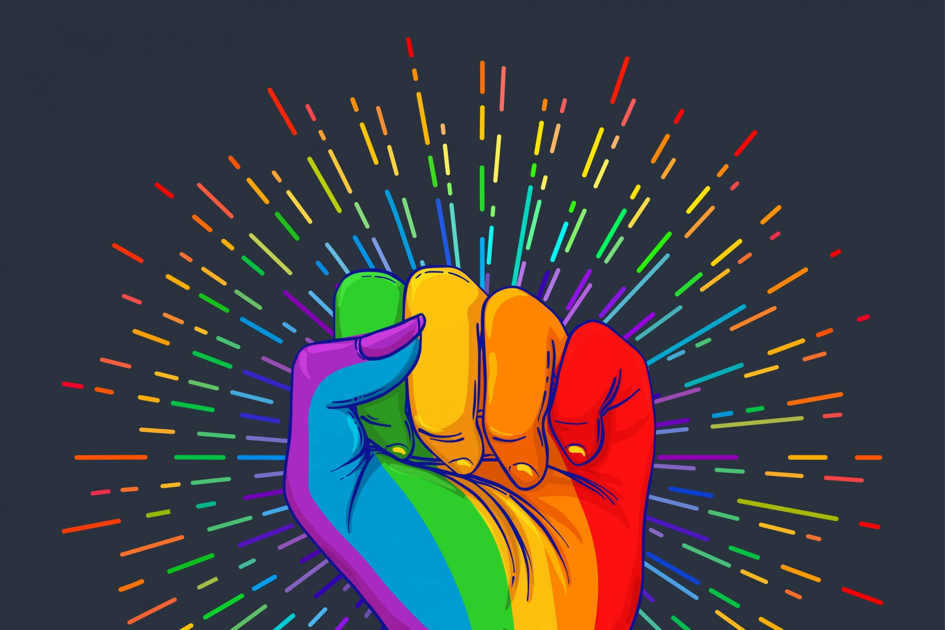 Rakkaus on rakkautta Pride nyrkki piirros Taustakuvat