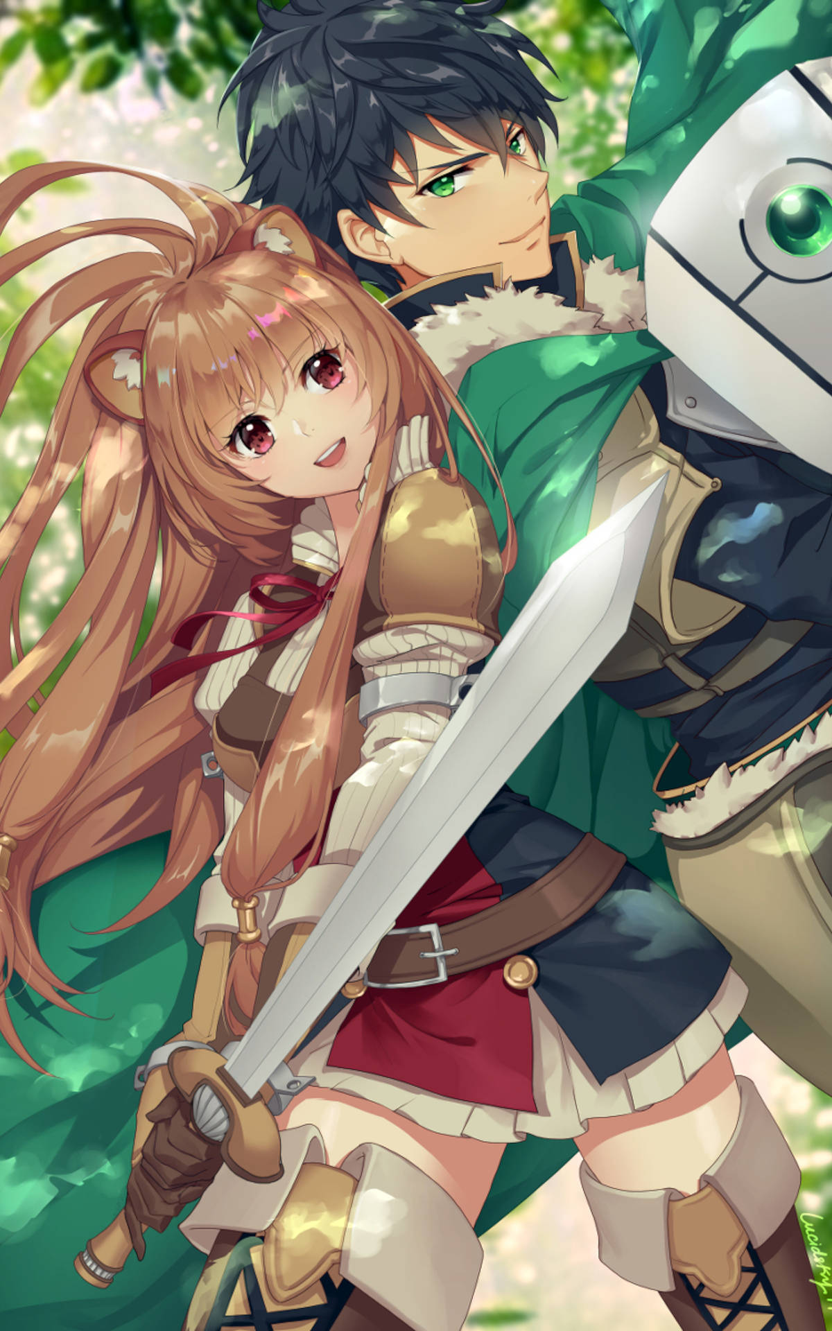 Raphtalia ja Naofumi The Rising of the Shield Hero Taustakuvat