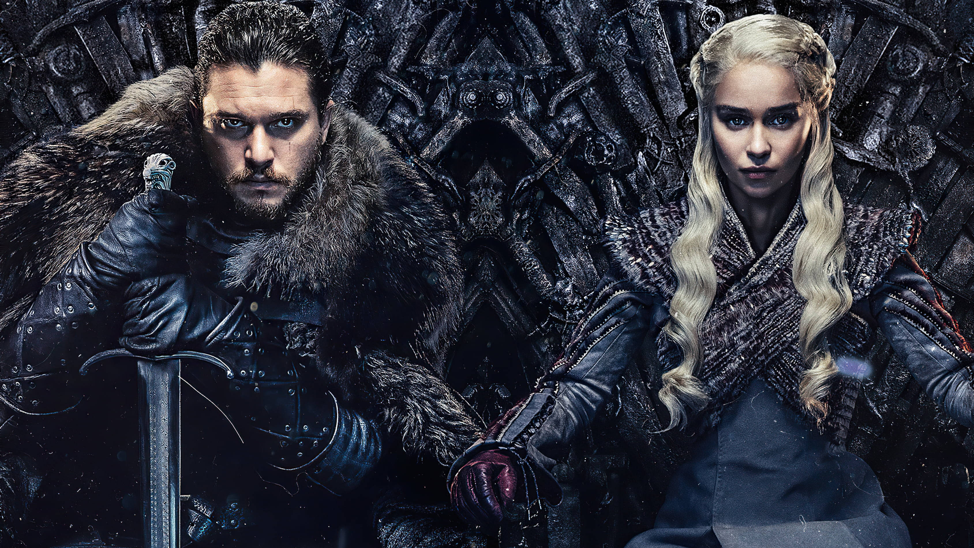 Rautavaltaistuin Daenerys Jon Snow Game Of Thrones Taustakuvat