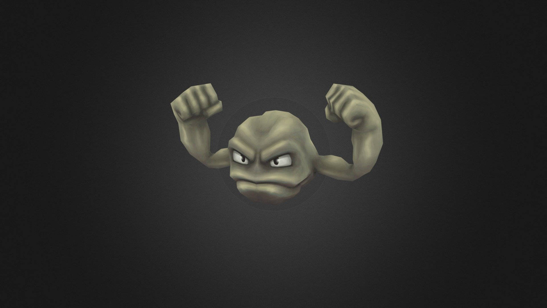 Realistinen Geodude mustalla taustalla Taustakuvat